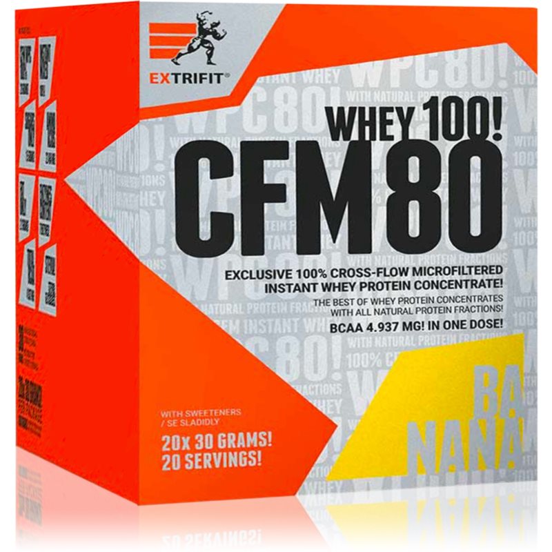 Extrifit CFM Instant Whey 80 syrovátkový protein v prášku příchuť Banana 20x30 g