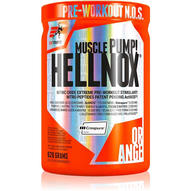 Extrifit Hellnox podpora športového výkonu príchuť Orange 620 g