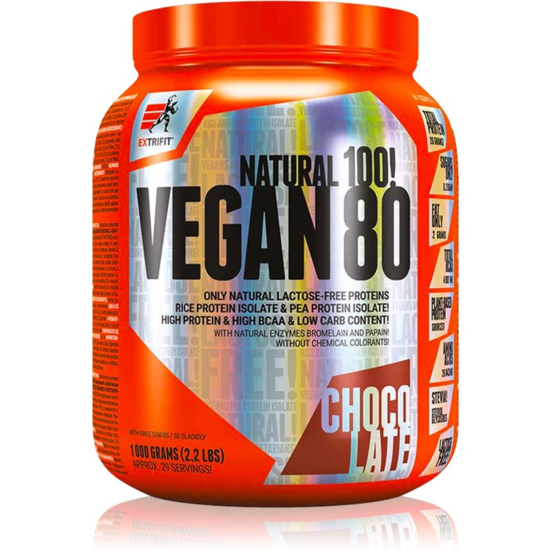Extrifit Vegan 80 vegánsky proteín príchuť Chocolate 1000 g