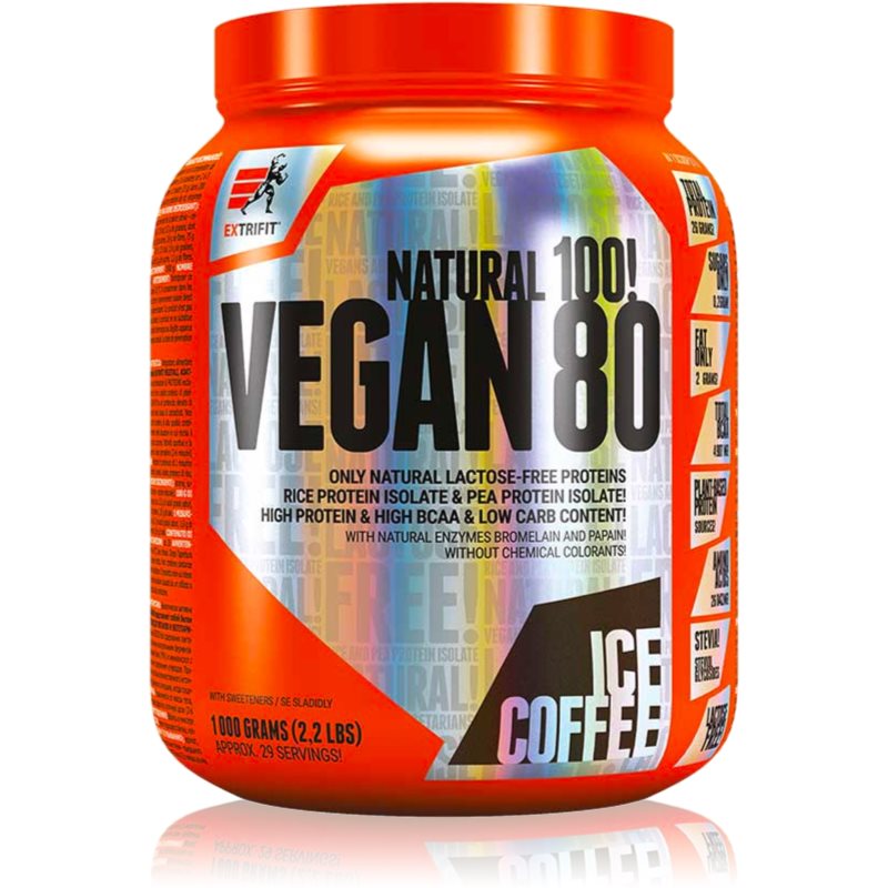 Extrifit Vegan 80 veganský protein příchuť Ice Cofee 1000 g