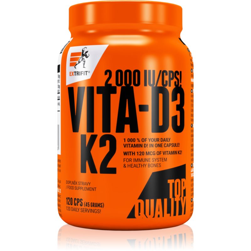 Extrifit Extrifit Vita D3-K2 2000 IU kapszula a kalcium és a foszfor megfelelő felszívódásának támogatására 120 kapsz.
