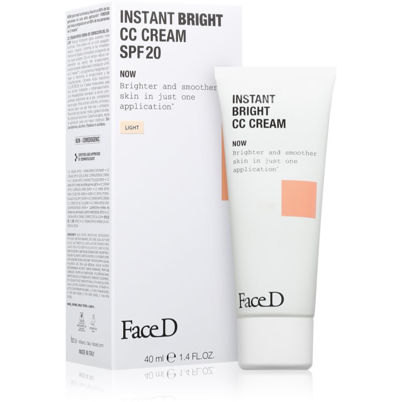 Face D Instant Bright hydratační CC krém SPF 20 odstín Light 40 ml