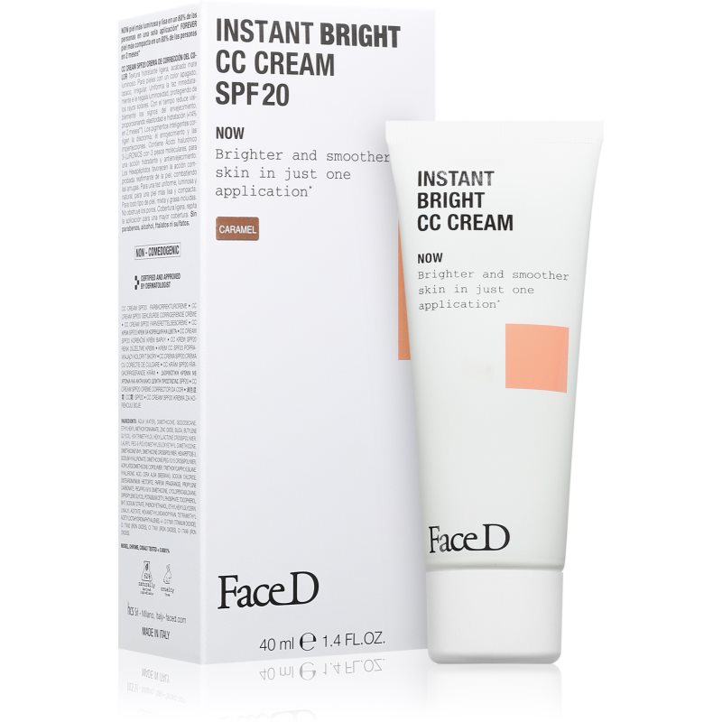 Face D Instant Bright hydratační CC krém SPF 20 odstín Caramel 40 ml