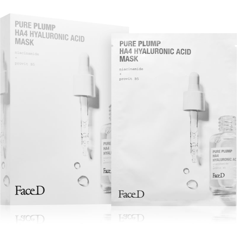 Face D Pure Plump HA4 pleťová maska s kyselinou hyaluronovou 5x17 ml