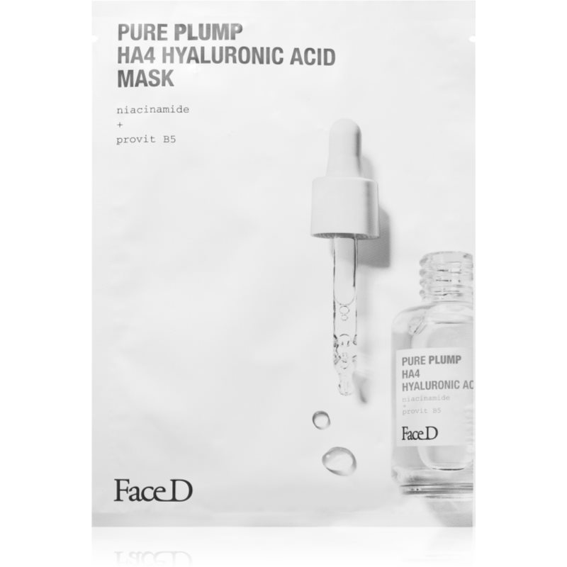 Face D Pure Plump HA4 платнена маска с хиалуронова киселина 17 мл.