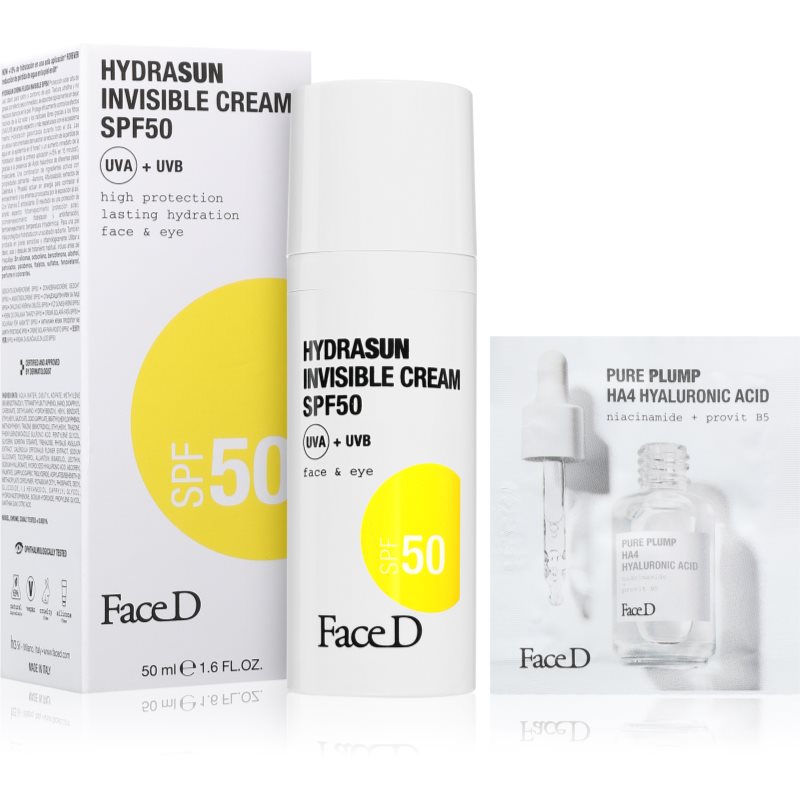 Face D Hydrasun opalovací krém na obličej SPF 50 50 ml