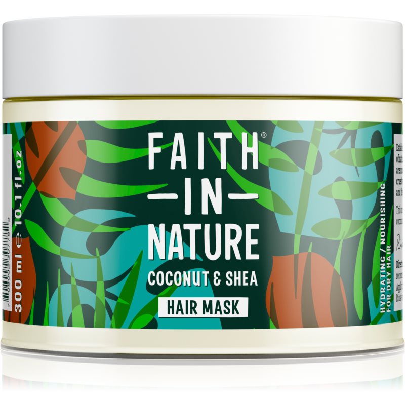 Faith In Nature Coconut & Shea drėkinamoji kaukė sausiems ir pažeistiems plaukams 300 ml