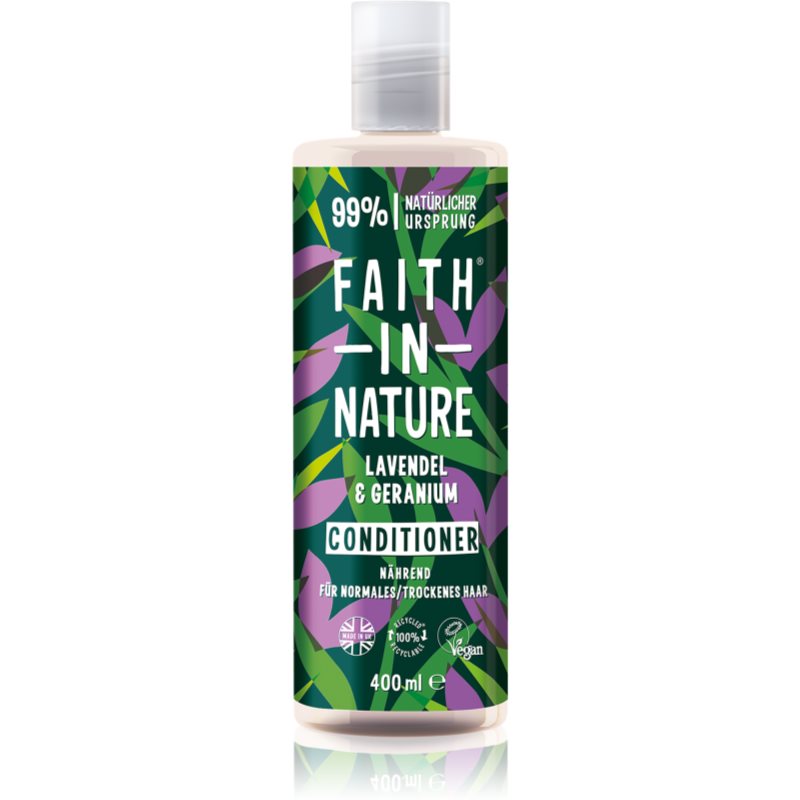 Faith In Nature Lavender & Geranium природний кондиціонер для нормального та сухого волосся 400 мл