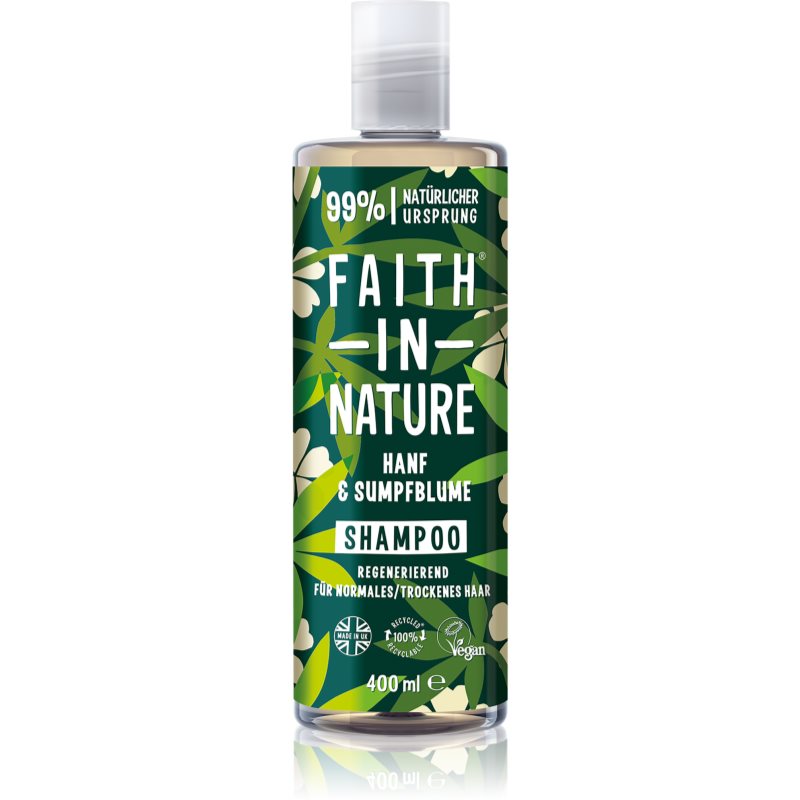 Faith In Nature Hemp & Meadowfoam atkuriamasis šampūnas normaliai ir sausai odai 400 ml