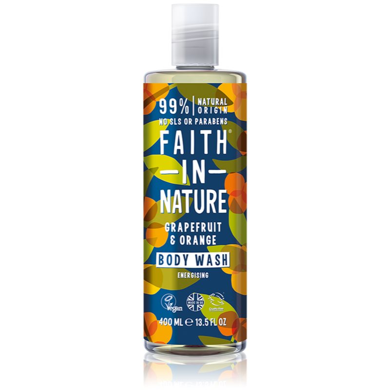 Faith In Nature Grapefruit & Orange energizuojamoji dušo želė 400 ml