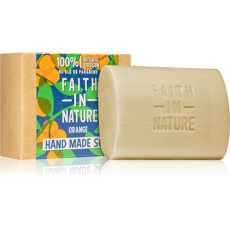 Faith In Nature Hand Made Soap Orange natūralus kietasis muilas 100 g