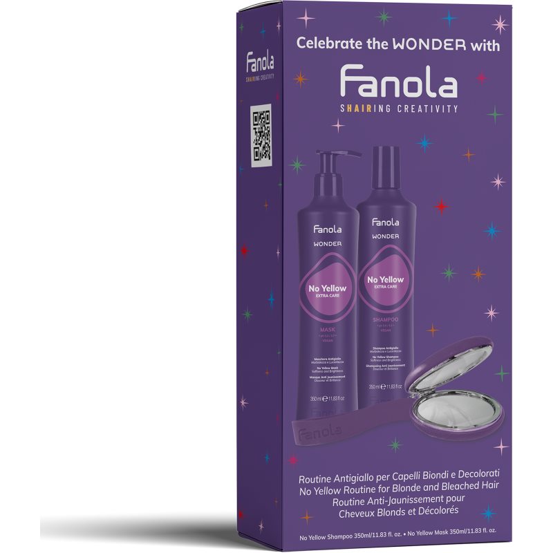 Fanola Wonder No Yellow Christmas Set gift set for blondes and highlighted hair