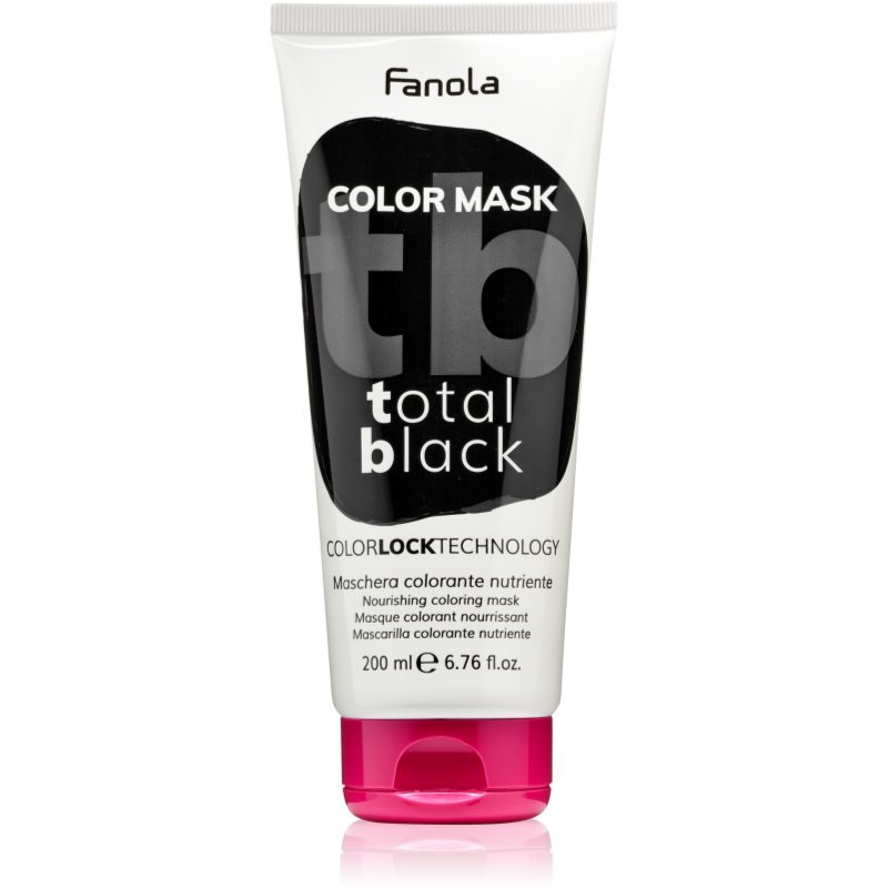Fanola Color Mask barvicí maska na vlasy TOTAL BLACK 200 ml