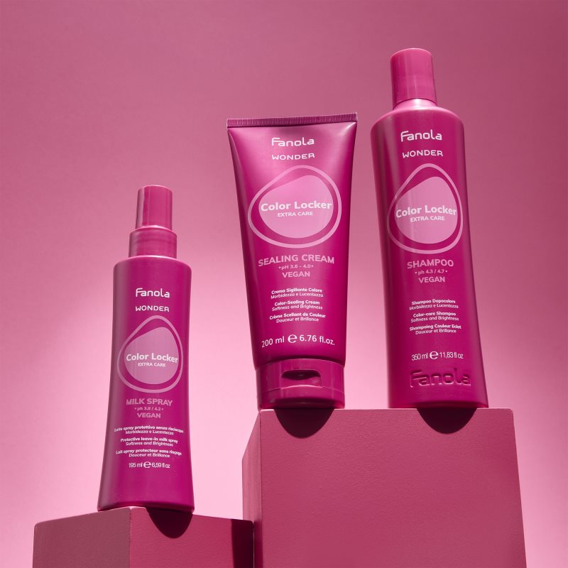Fanola Wonder Color Locker Extra Care Sealing Cream vyhlazující krém na vlasy pro barvené vlasy 200 ml (obrázek 4)