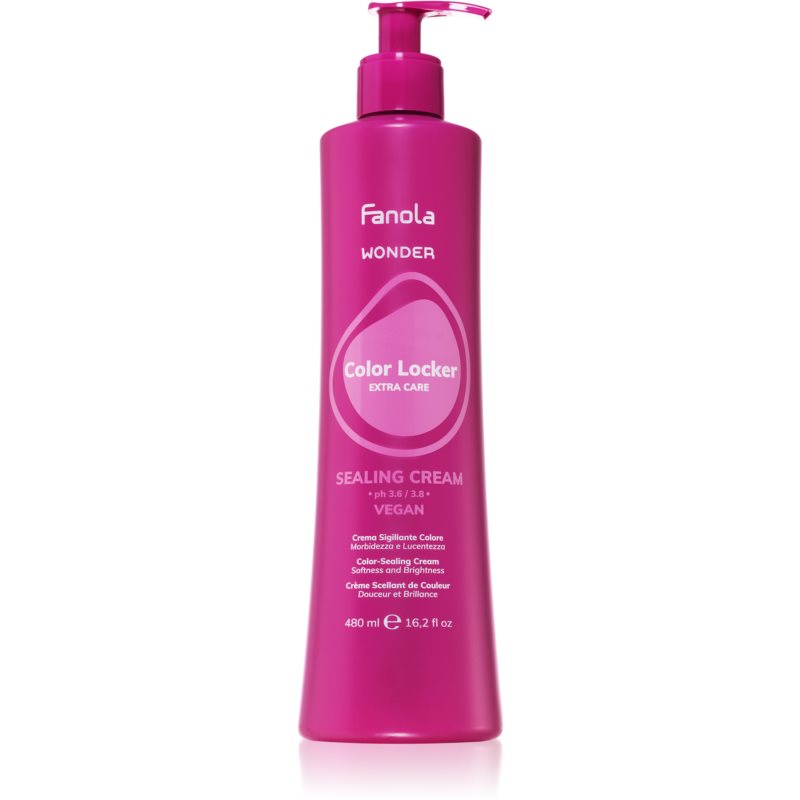 Fanola Wonder Color Locker Extra Care Sealing Cream vyhlazující krém na vlasy pro barvené vlasy 480 ml