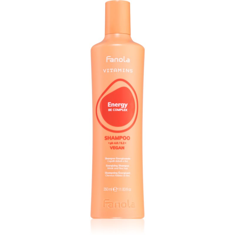Fanola Vitamins Energizing Shampoo енергетичний шампунь для ослабленого волосся зі схильністю до випадіння 350 мл