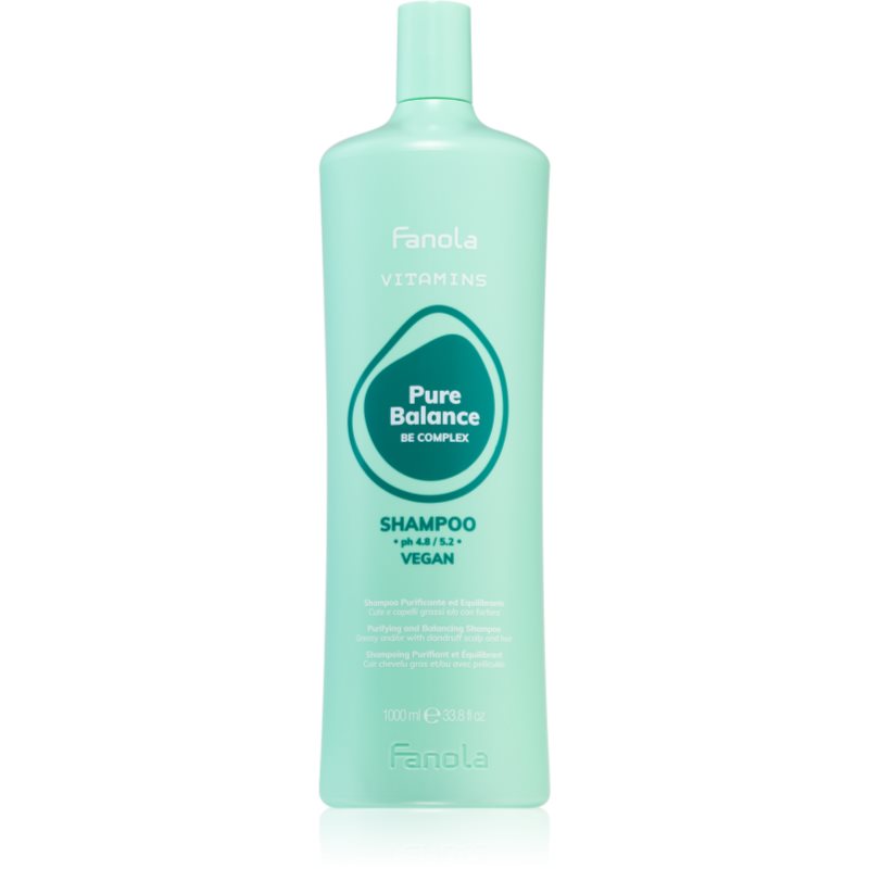 Fanola Vitamins Pure Balance Shampoo очищуючий шампунь проти жирної лупи 1000 мл