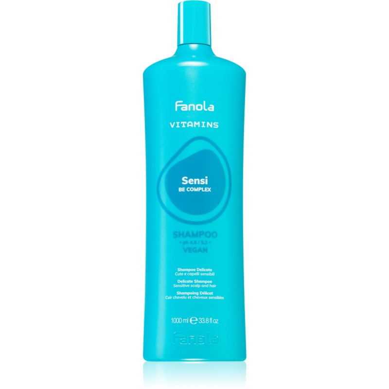 Fanola Vitamins Sensi Delicate Shampoo sanftes Reinigungsshampoo mit beruhigender Wirkung 1000 ml