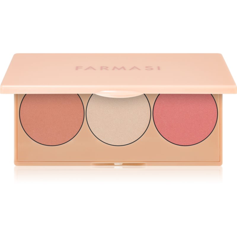 Farmasi 3-in-1 Highlighter, Bronzer And Blusher With Mirror 15 G