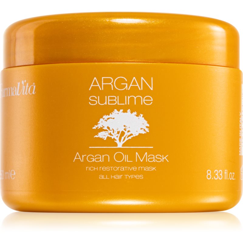 FarmaVita Argan Sublime regenerating and moisturising hair mask 250 ml

