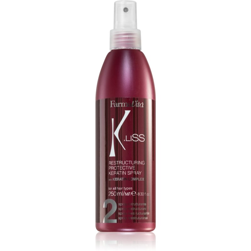 FarmaVita K.liss Keratin spray thermoprotecteur pour l’utilisation d’un fer à lisser ou boucler 250 ml female