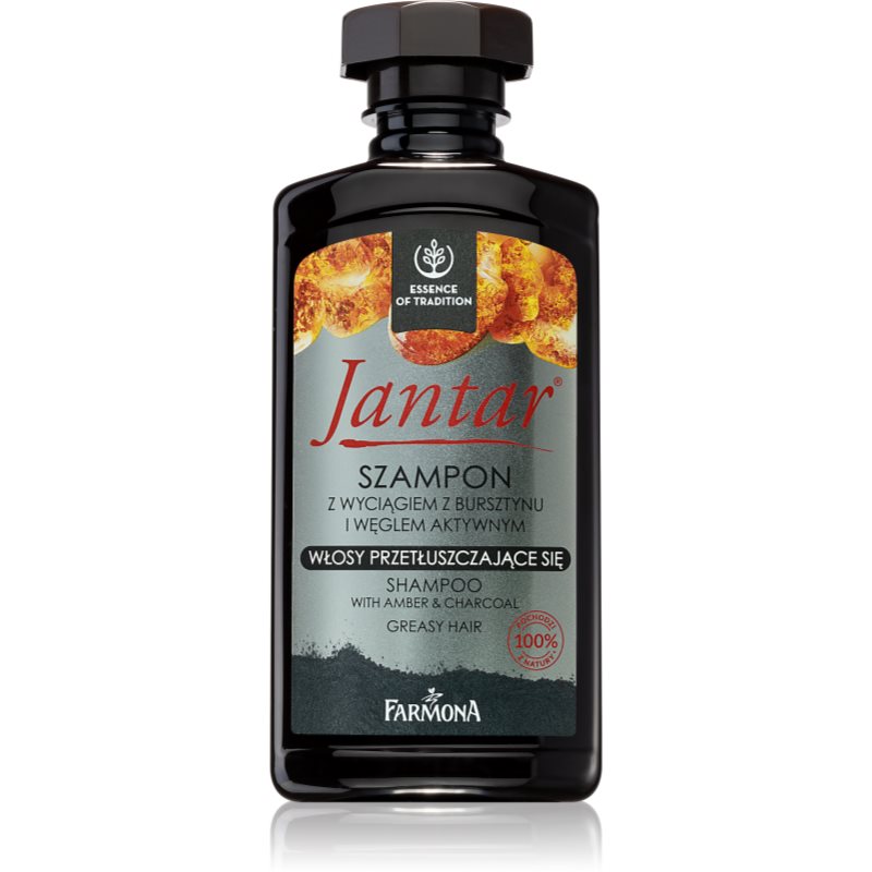 Farmona Jantar šampón s aktívnymi zložkami uhlia pre mastné vlasy 330 ml