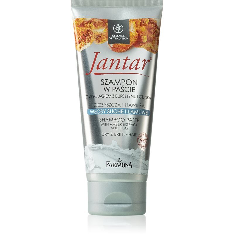 Farmona Jantar Amber Extract & Clay čistiaci šampón pre suché a slabé vlasy 200 ml