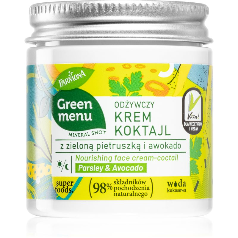 Farmona Green Menu Parsley & Avocado maitinamasis dieninis ir naktinis kremas 75 ml