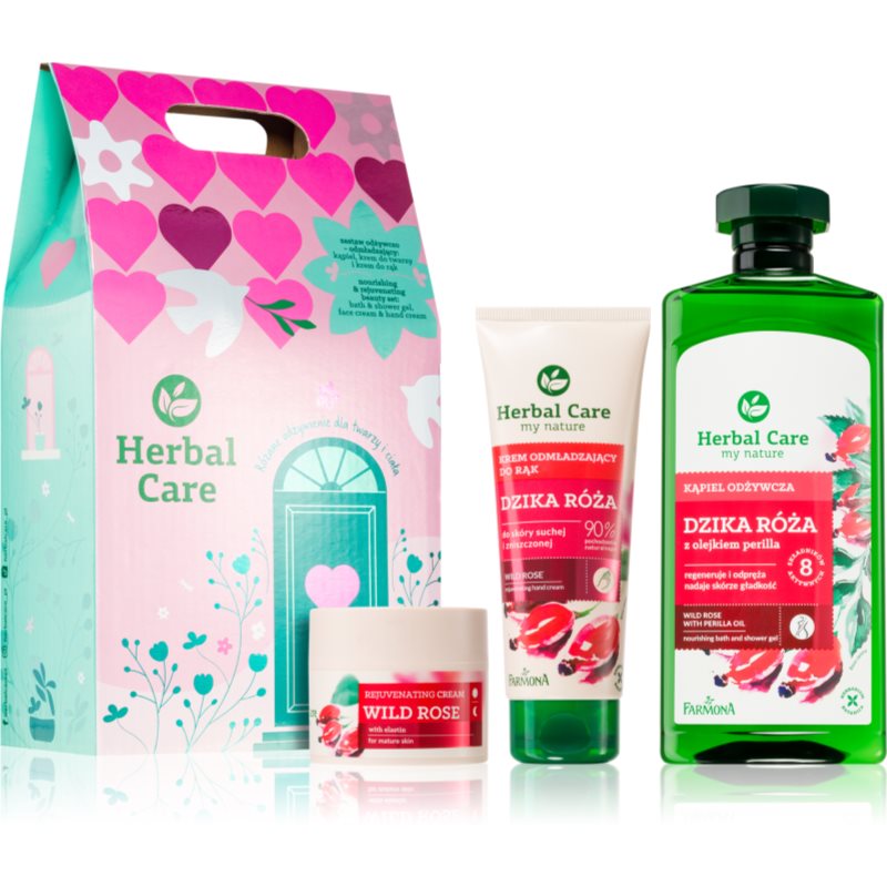 Farmona Herbal Care Wild Rose gift set with nourishing effect 3 pc
