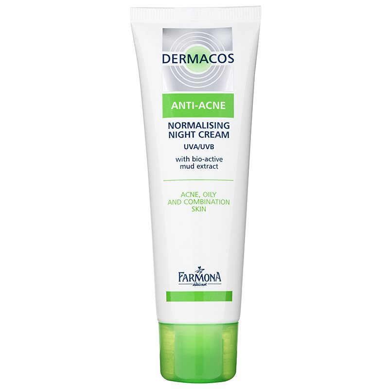 

Farmona Dermacos Anti-Acne нормалізуючий нічний крем, регулюючий роботу сальних залоз