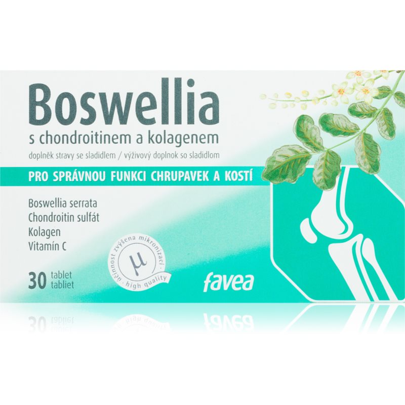 FAVEA Boswellia s chondroitínom a kolagénom tablety pre správnu funkciu chrupaviek a kostí 30 tbl kúpite na Notino.sk