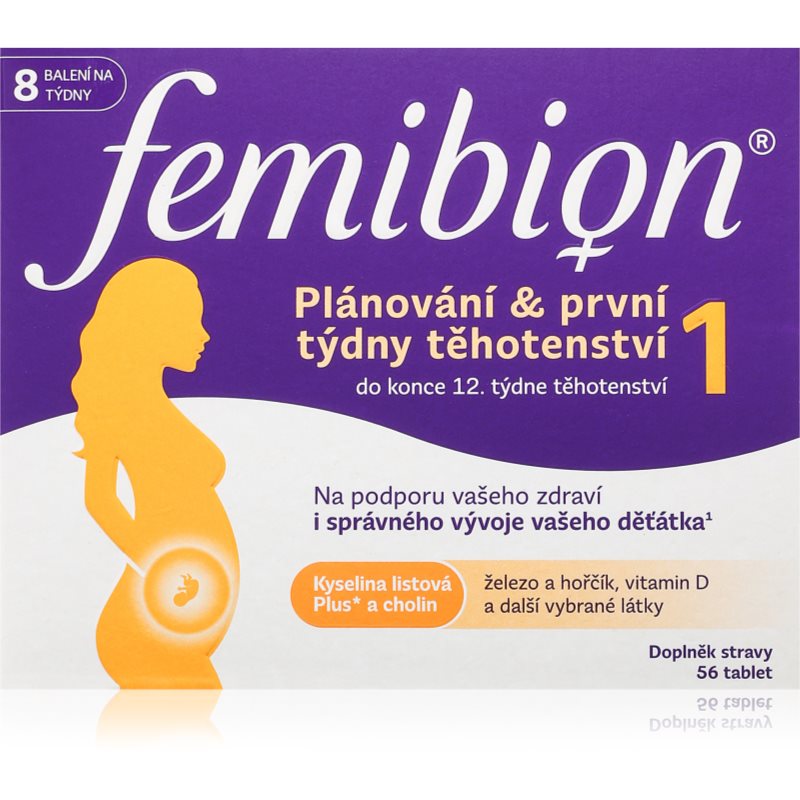 Femibion Femibion 1 Plánovanie a 1. trimester tablety na podporu počatia 56 tbl