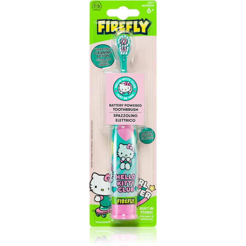 Hello Kitty Battery Toothbrush четка за зъби с батерии за деца 6y  Green 1 бр.