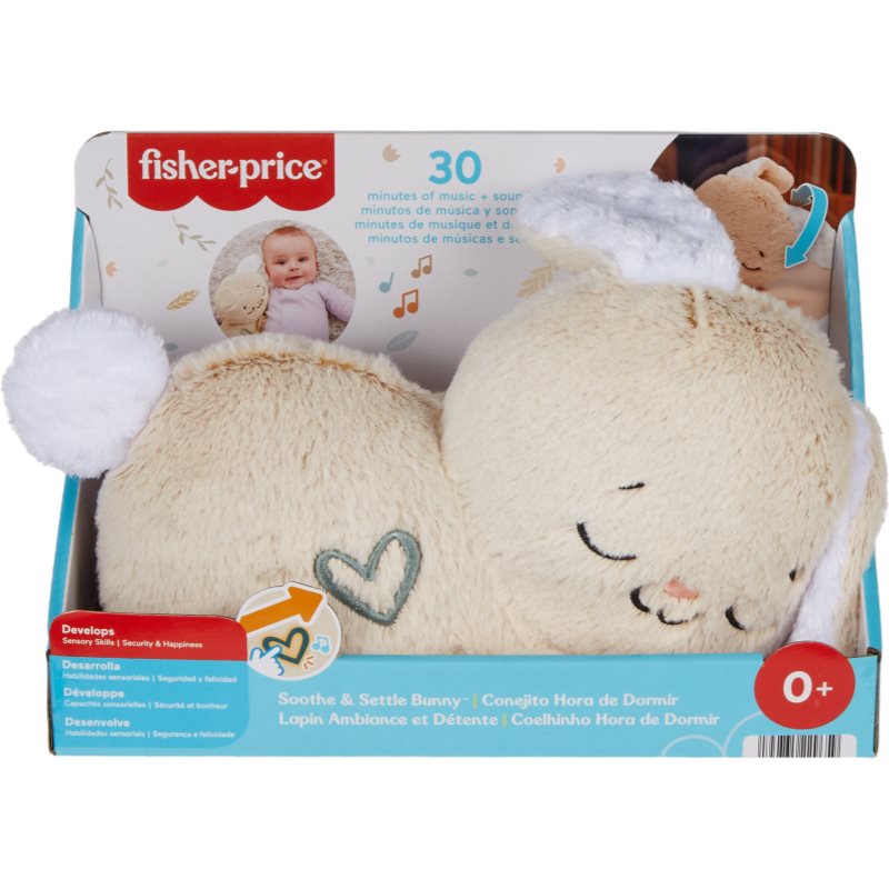 Fisher-Price Soothe & Settle Bunny plyšová hračka s melodií 1 ks (obrázek 6)