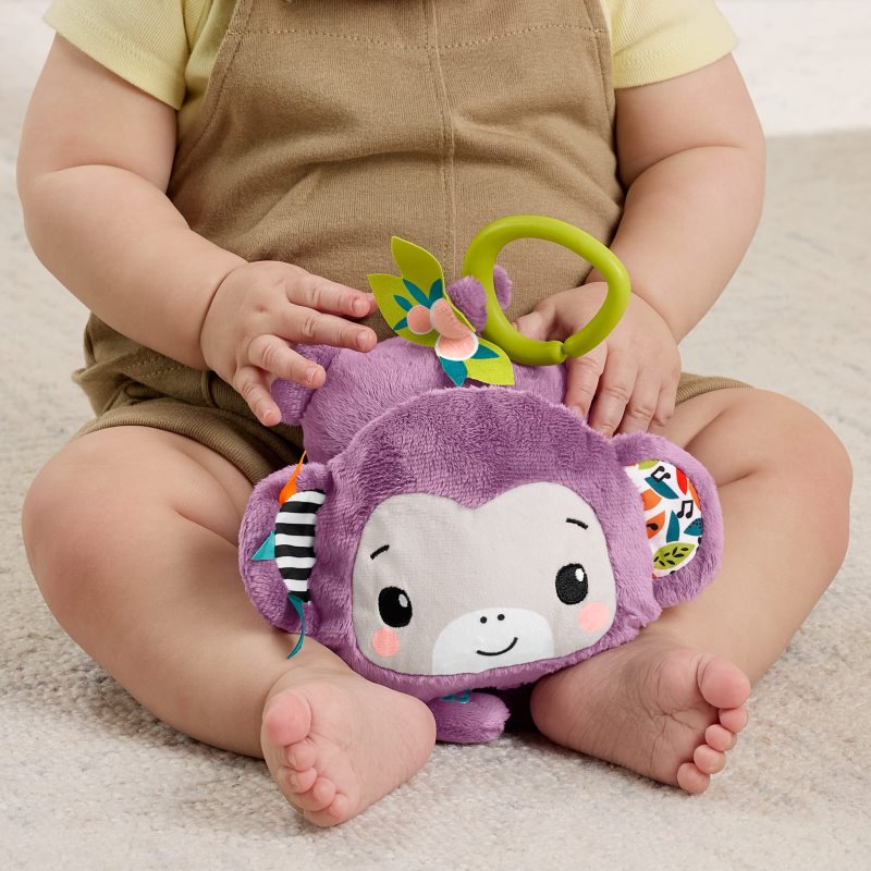 Fisher-Price Hanging Monkey With Music kontrastní závěsná hračka 1 ks (obrázek 5)