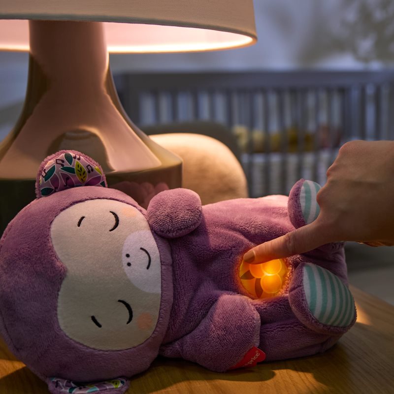 Fisher Price – Mon Singe Câlins veilleuse Musicale en Peluche avec mécanisme de Respiration et lumières pour bébés dès la Naissance JLH41 - vue 3