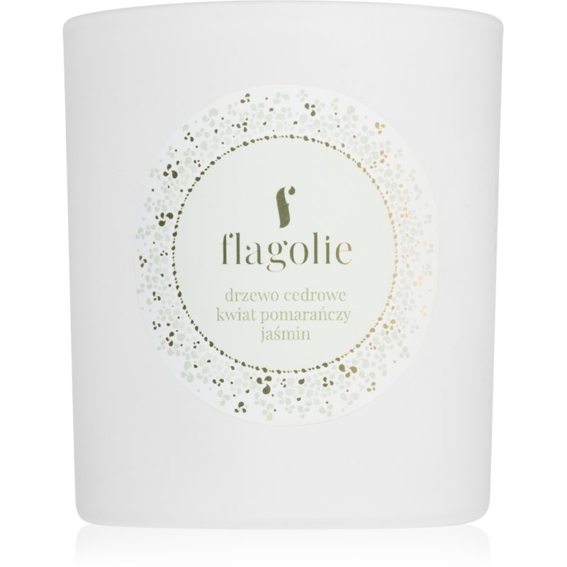Flagolie White Label Cedar Tree, Orange Blossom, Jasmine Scented Candle 150 G