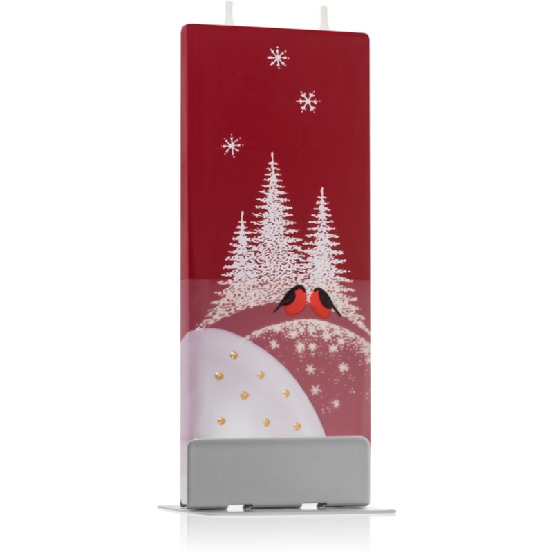 Flatyz Holiday Two Red Birds decorative candle 6x15 cm
