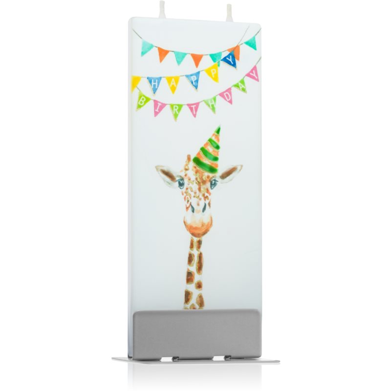 Flatyz Greetings Happy Birthday Giraffe dekoratyvinė žvakė 6x15 cm