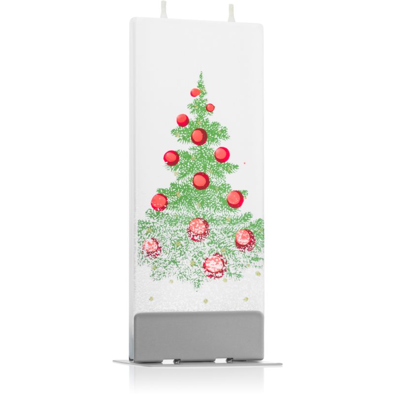Flatyz Holiday Christmas Tree with Snow dekoratyvinė žvakė 6x15 cm