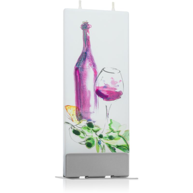Flatyz Greetings Bottle Of Wine And Glass dekoratyvinė žvakė 6x15 cm