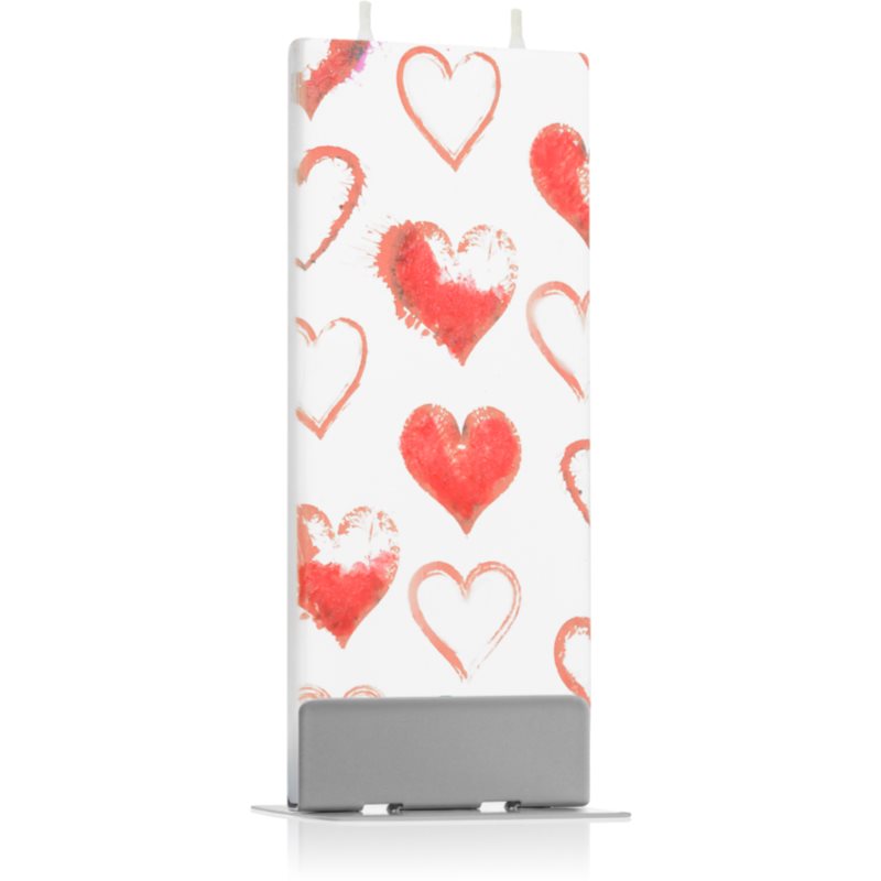 Flatyz Holiday Hearts ukrasna svijeća 6x15 cm