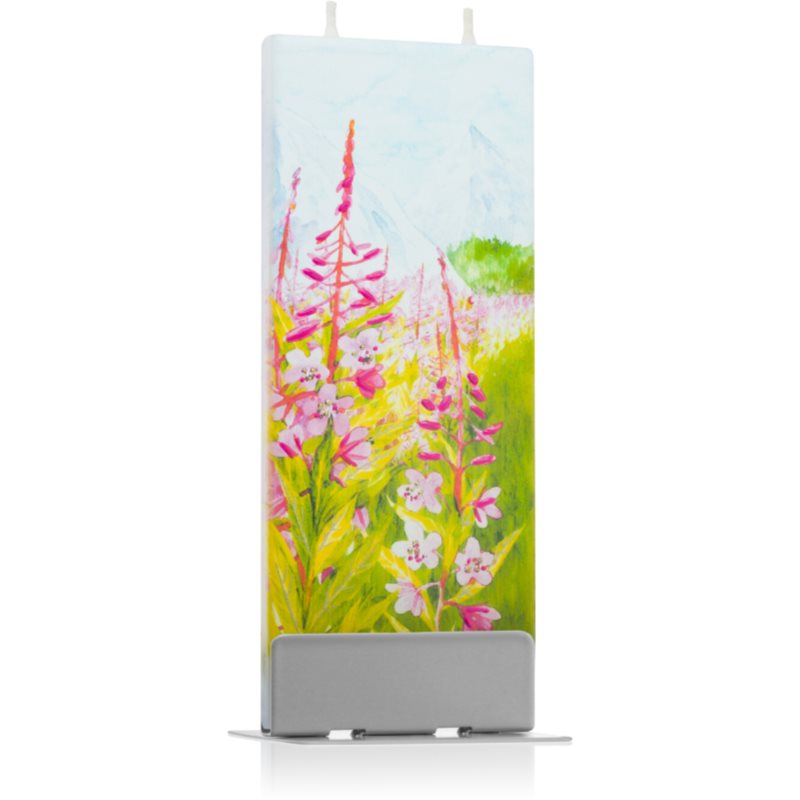 Flatyz Nature Mountain Flowers dekoratyvinė žvakė 6x15 cm