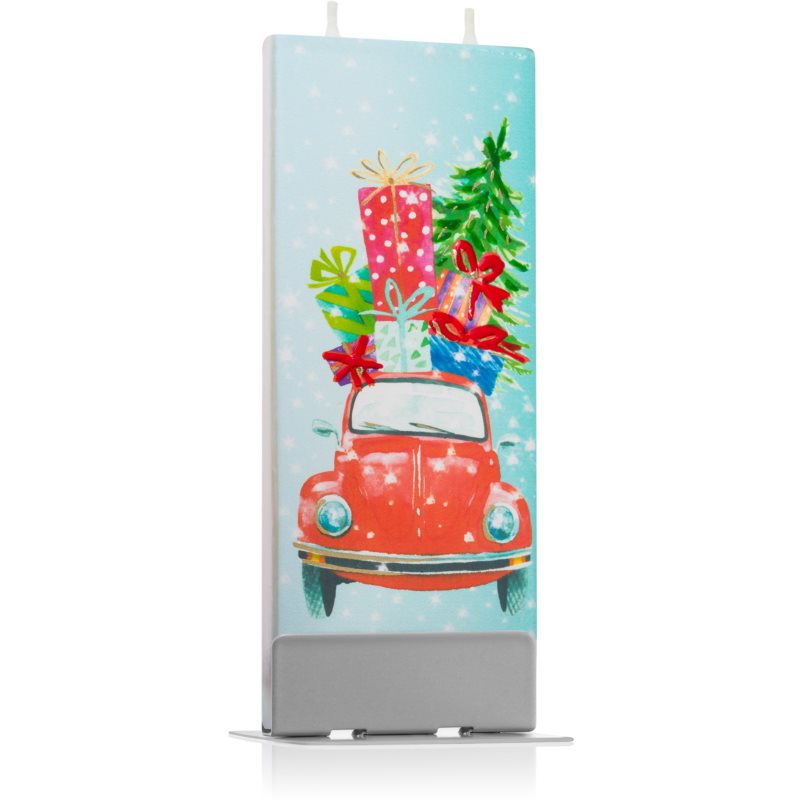 Flatyz Holiday Christmas Car With Gifts Decorative Candle 6x15 Cm