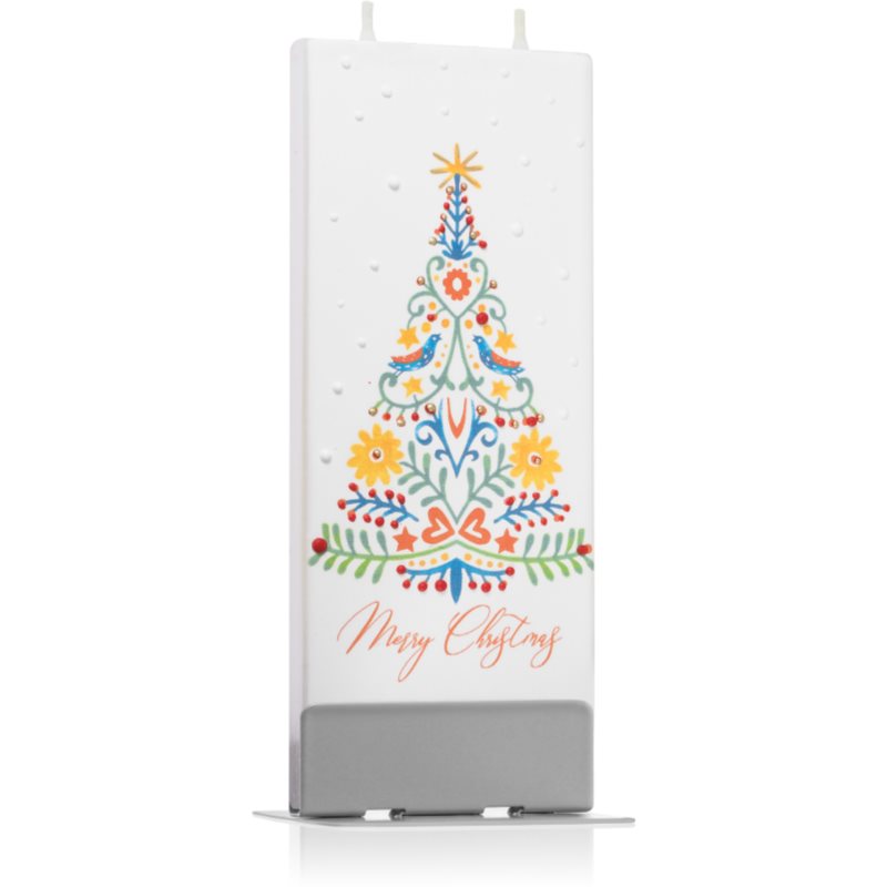 Flatyz Holiday Merry Christmas Color Tree gyertya 6x15 cm