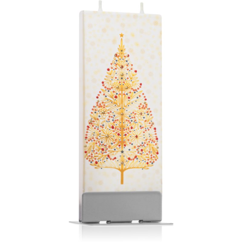 Flatyz Holiday Painted Golden Tree decorative candle 6x15 cm
