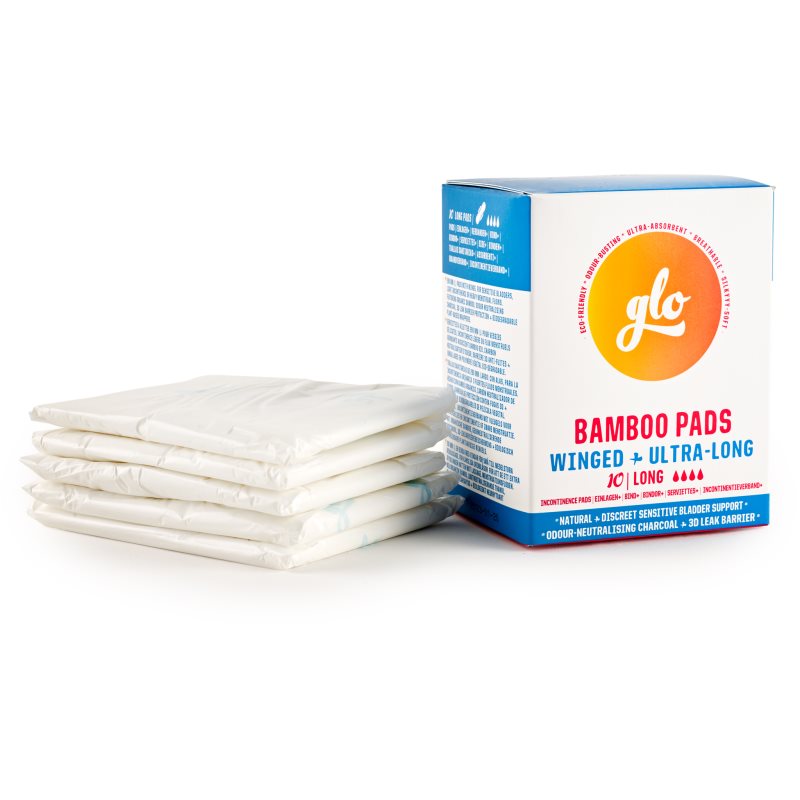 FLO GLO Bamboo Pads прокладки урологічні з крильцями Long 10 кс