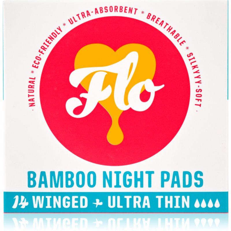 FLO Bamboo Night Pads санитарни кърпи за нощ 14 бр.