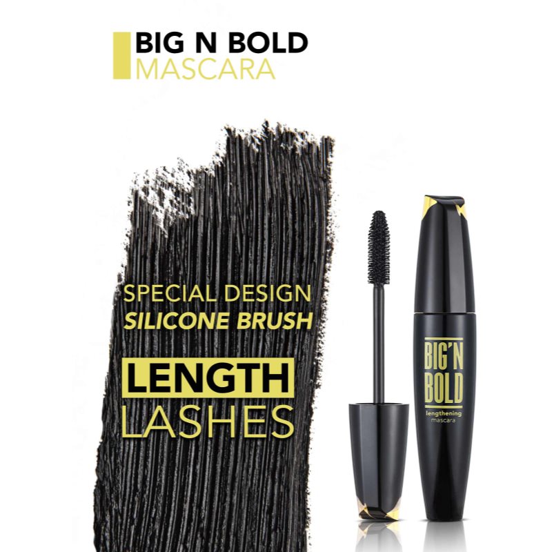 Flormar Big'n Bold Lengthening Waterproof Lengthening, Curling And Volumising Mascara 15 Ml