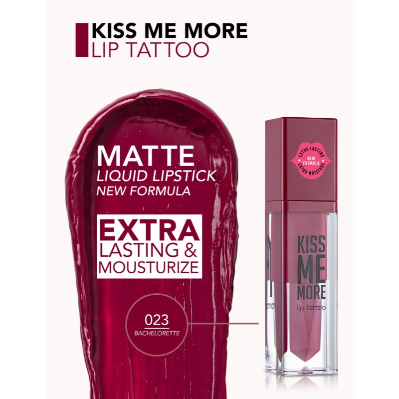 flormar Kiss Me More Lip Tattoo dlouhotrvající tekutá rtěnka odstín 023 Bachelorette 3.8 ml (obrázek 3)